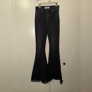 Free People Black Flare Jeans